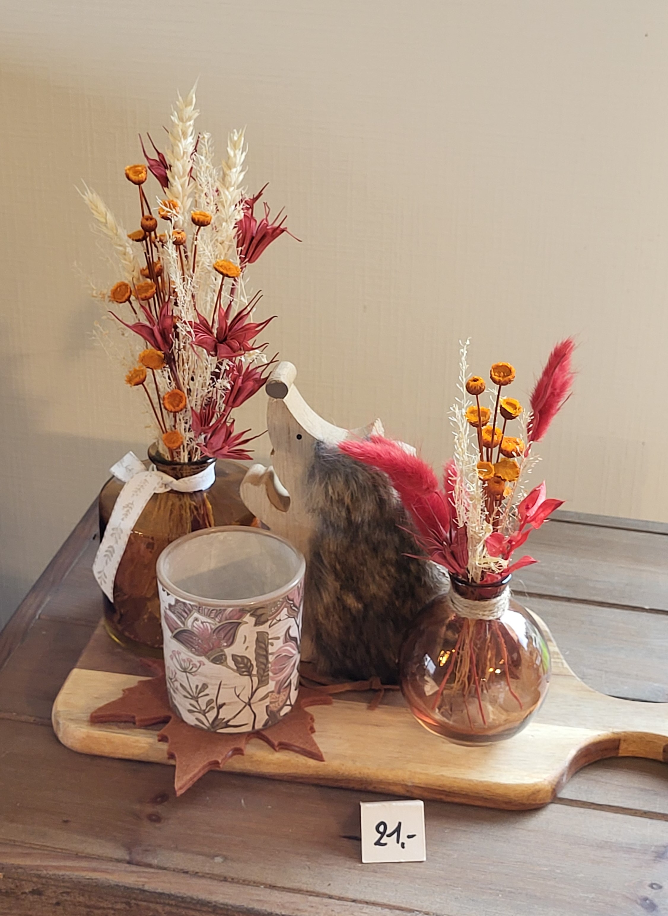 deco schotel herfst met egel