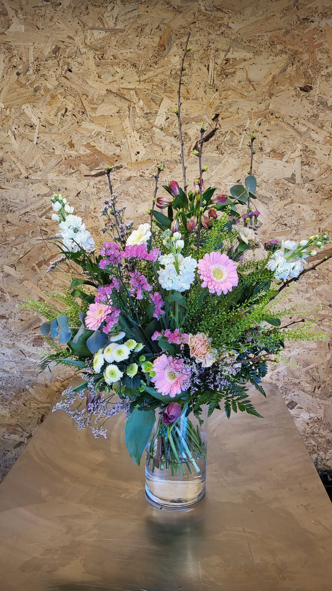 Veldboeket roze, lila en wit