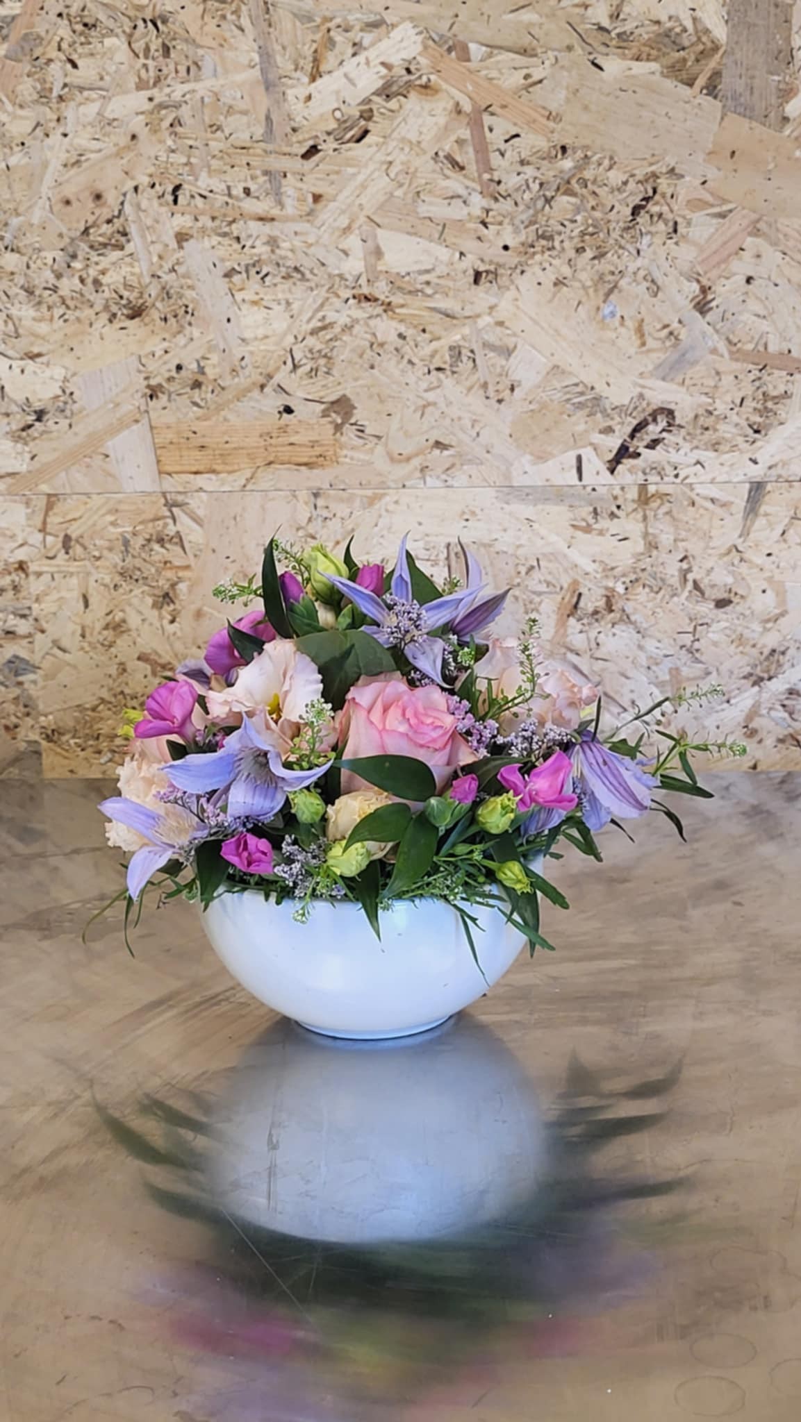 lente bloemstukje rond