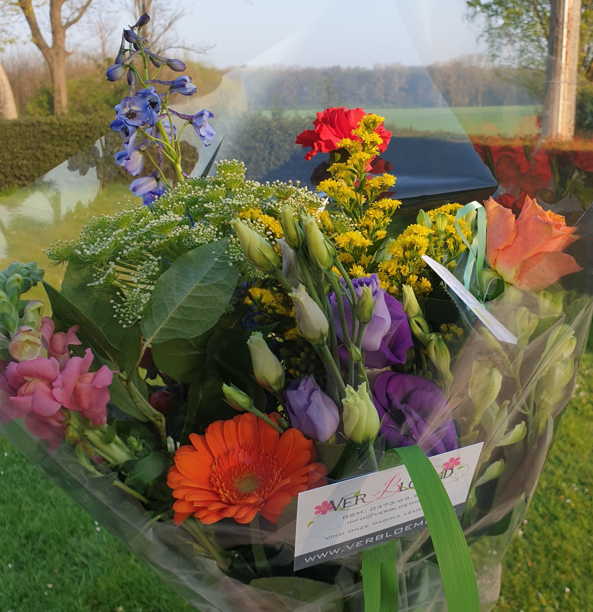 Veldboeketje van het huis